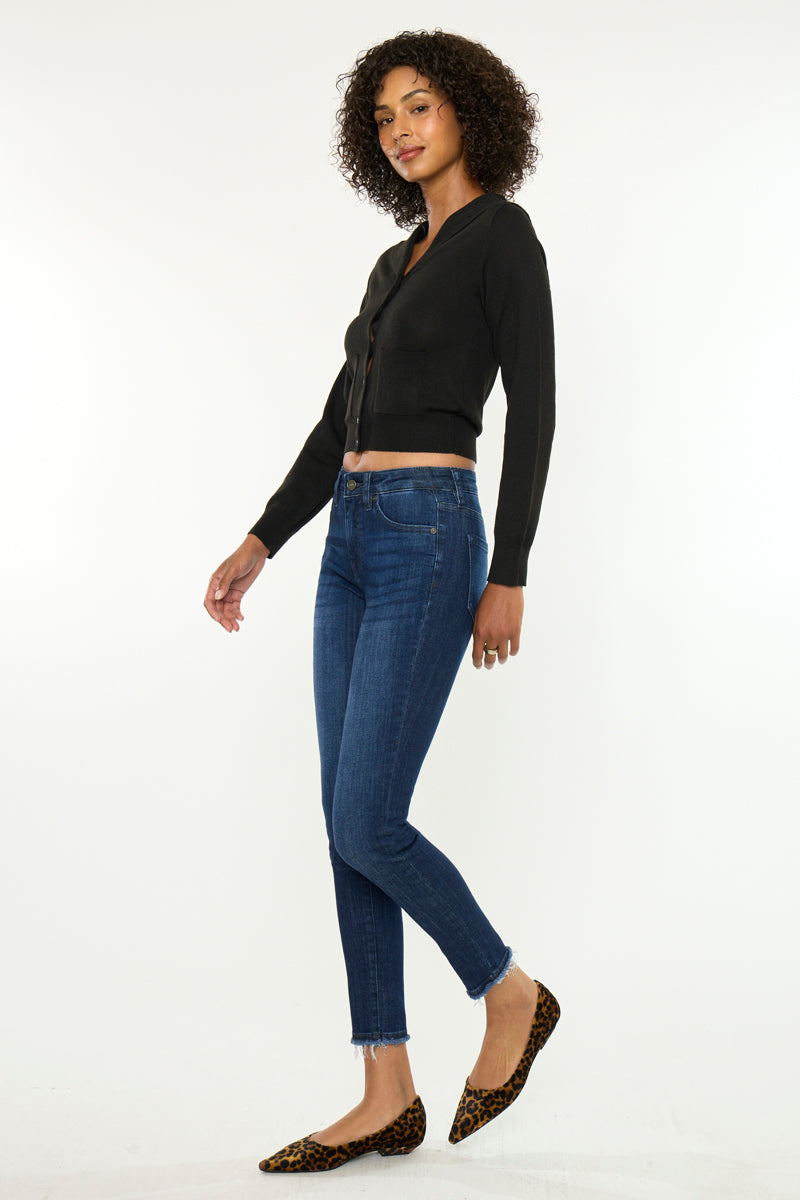 Atlanna Essentials Mid Rise Ankle Skinny - Official Kancan USA