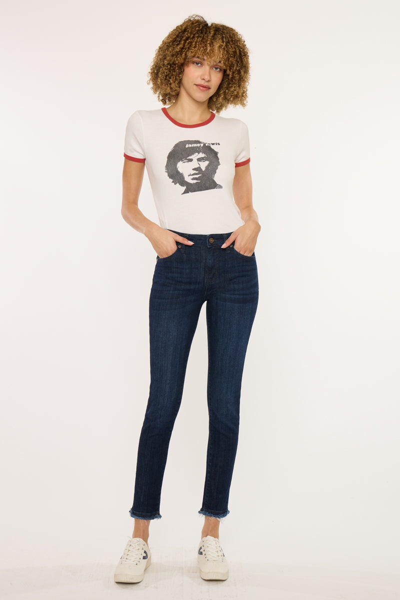 Atlanna Essentials Mid Rise Ankle Skinny - Official Kancan USA