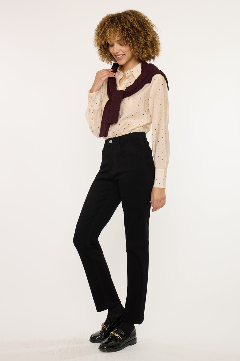 Estelle Essentials High Rise Slim Straight Leg Jeans - Official Kancan USA