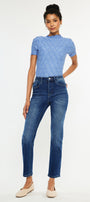 Adaline Essentials High Rise Slim Straight Leg  Jeans - Official Kancan USA