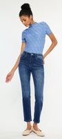 Adaline Essentials High Rise Slim Straight Leg  Jeans - Official Kancan USA