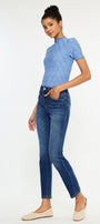 Adaline Essentials High Rise Slim Straight Leg  Jeans - Official Kancan USA