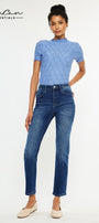Adaline Essentials High Rise Slim Straight Leg  Jeans - Official Kancan USA
