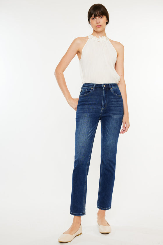 Adaline High Rise Slim Straight Leg  Jeans - Official Kancan USA