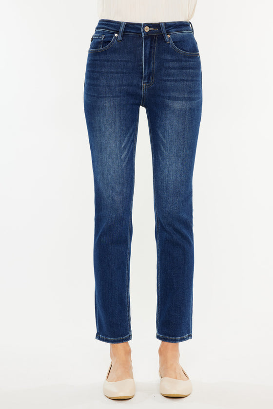 Adaline High Rise Slim Straight Leg  Jeans - Official Kancan USA