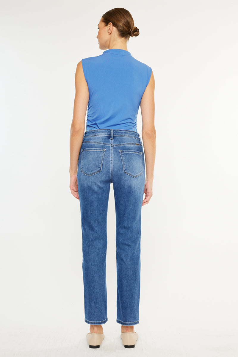 Adaline Essentials High Rise Slim Straight Leg  Jeans