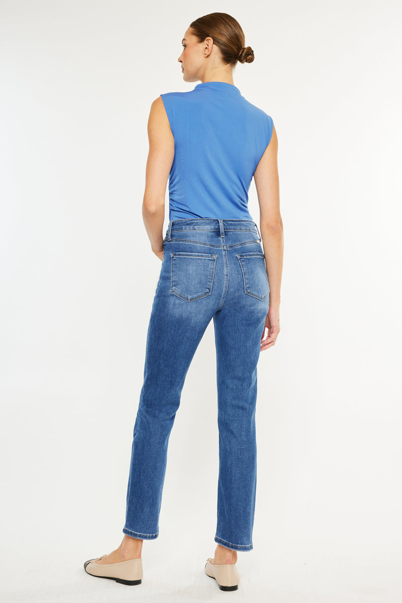 Adaline Essentials High Rise Slim Straight Leg  Jeans