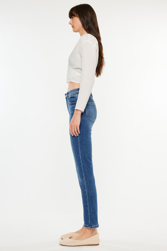 Adaline High Rise Slim Straight Leg  Jeans - Official Kancan USA