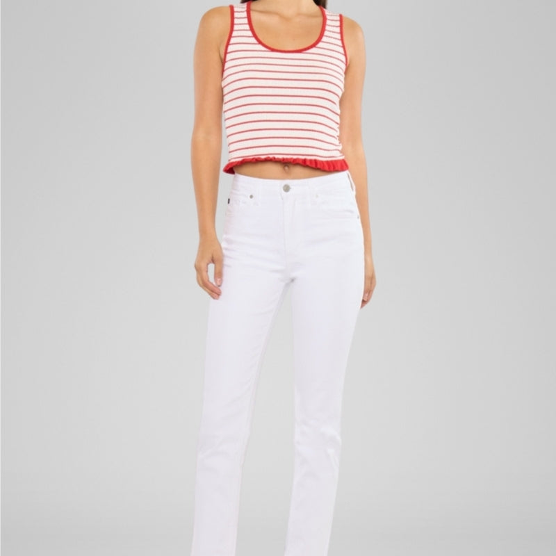 Piper Essentials High Rise Slim Straight Leg Jeans - Official Kancan USA