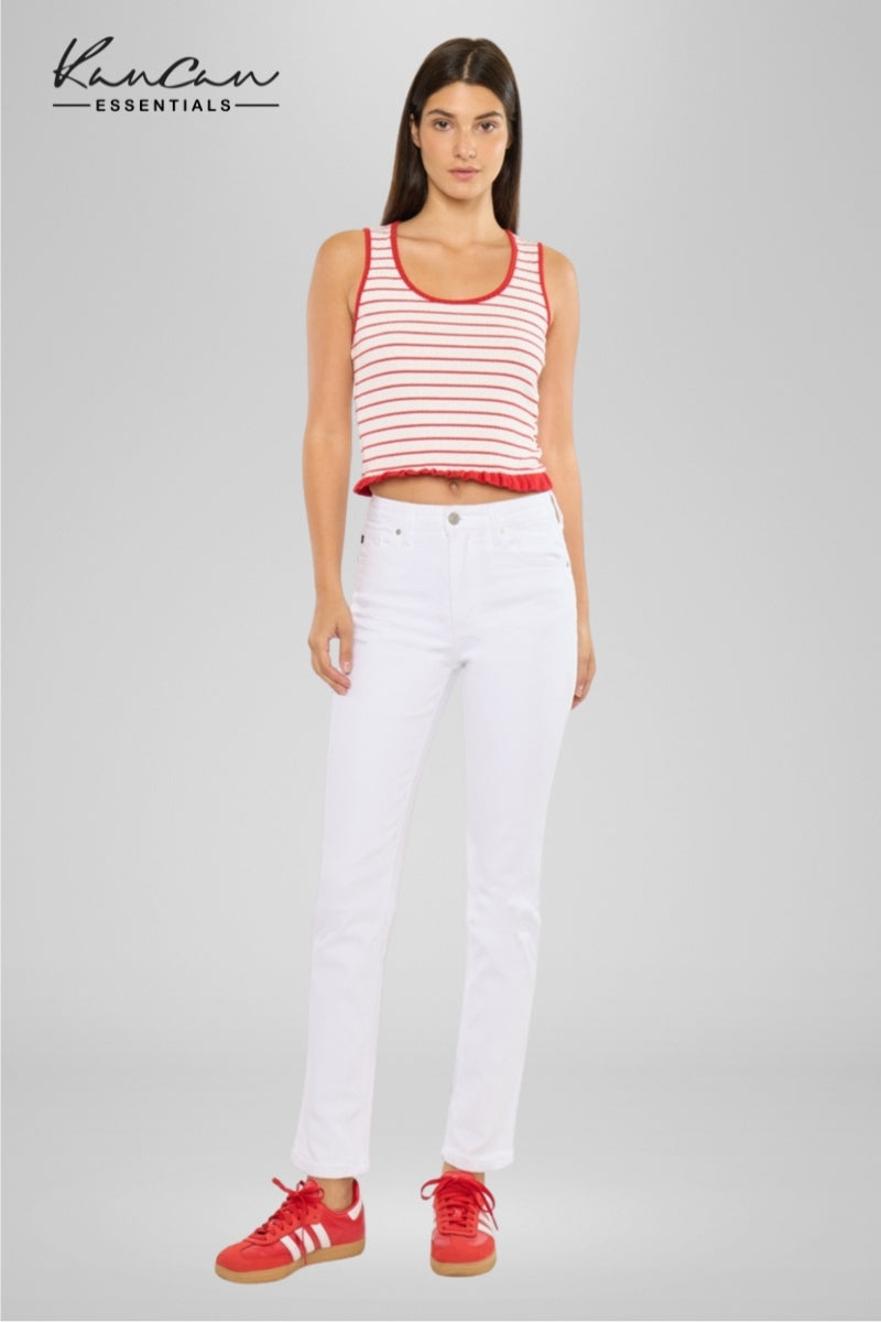 Piper Essentials High Rise Slim Straight Leg Jeans - Official Kancan USA