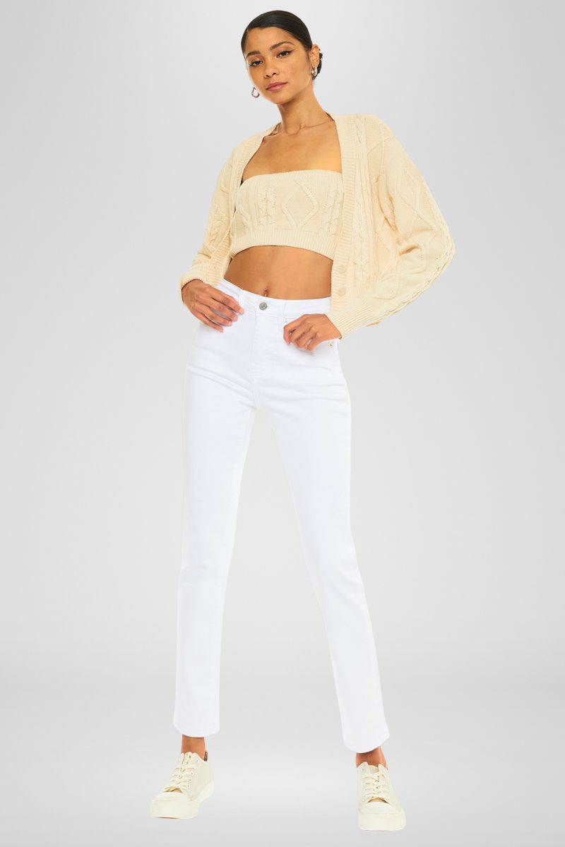 Piper High Rise Slim Straight Leg Jeans - Official Kancan USA