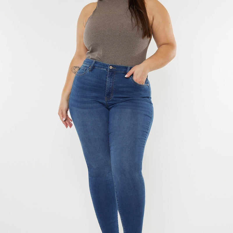 Vivienne Essentials High Rise Super Skinny Jeans (Plus Size) - Official Kancan USA