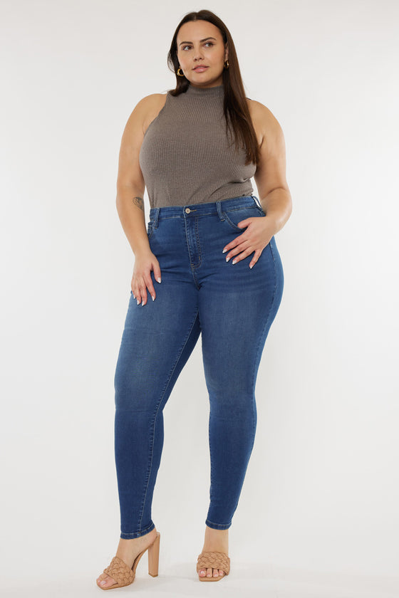 Vivienne Essentials High Rise Super Skinny Jeans (Plus Size) - Official Kancan USA
