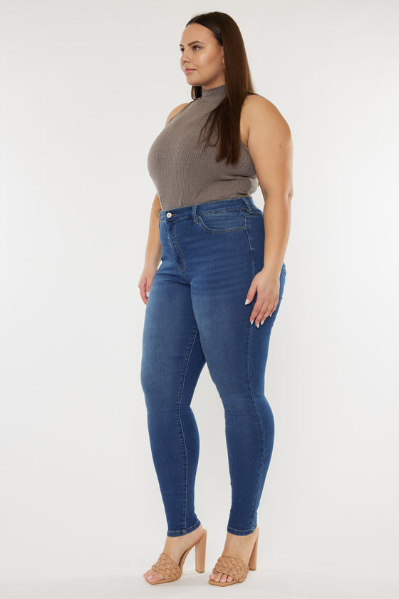 Vivienne Essentials High Rise Super Skinny Jeans (Plus Size) - Official Kancan USA