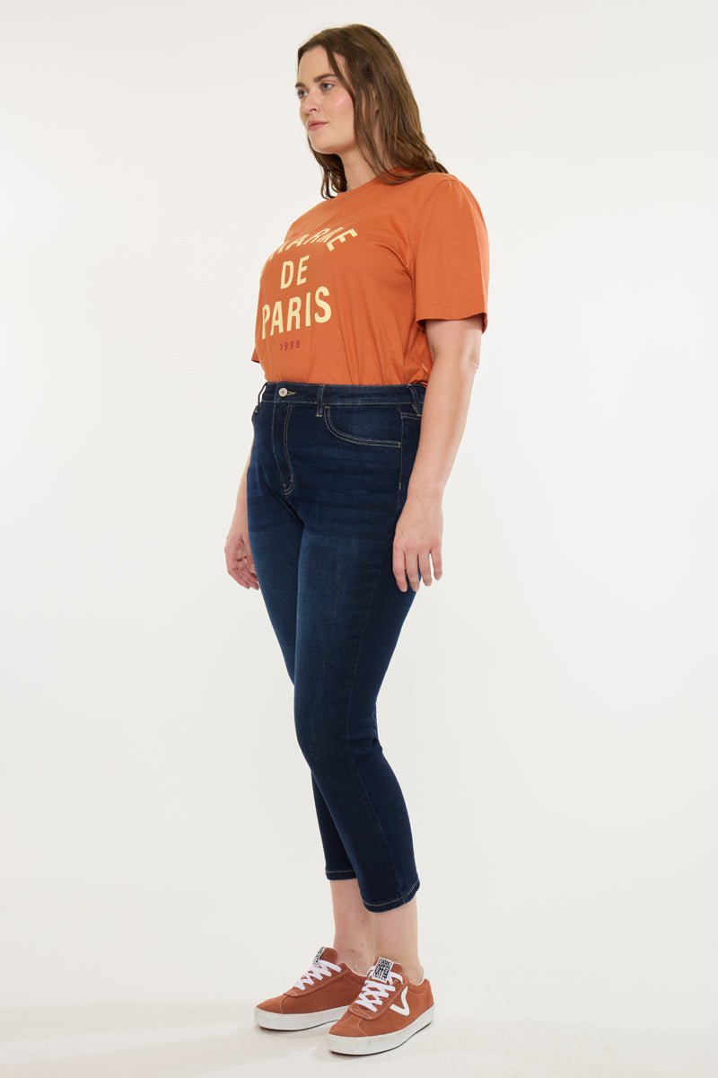 Ximena High Rise Cropped Skinny Jeans (Plus Size)