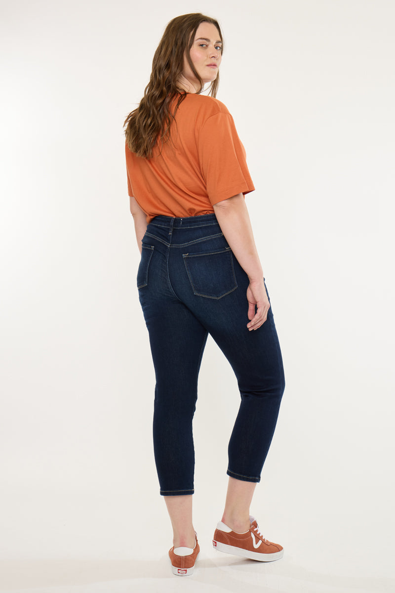 Ximena High Rise Cropped Skinny Jeans (Plus Size)