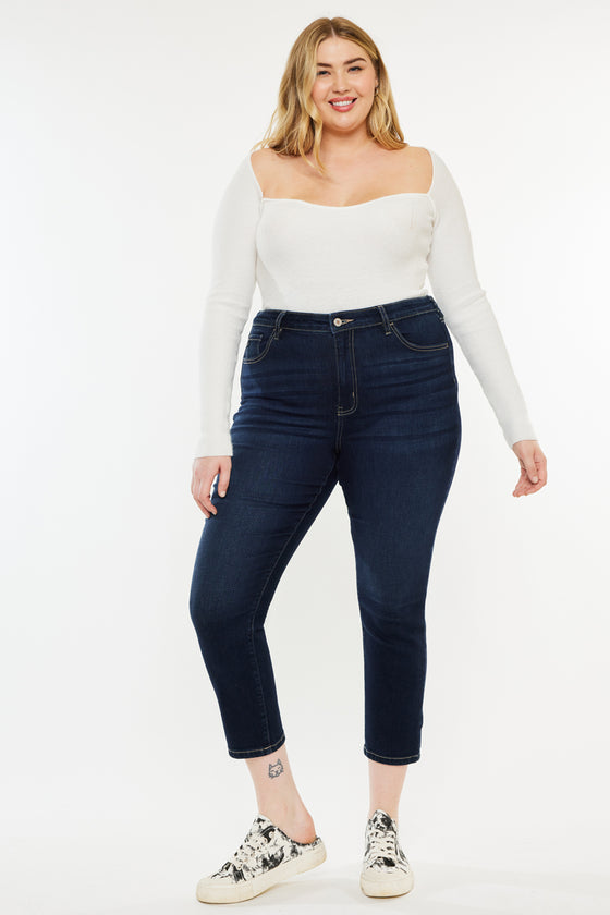 Ximena High Rise Cropped Skinny Jeans (Plus) - Official Kancan USA