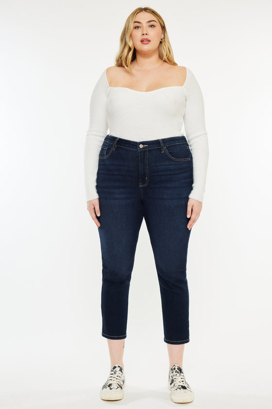 Ximena High Rise Cropped Skinny Jeans (Plus) - Official Kancan USA