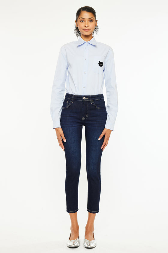 Teegan High Rise Cropped Skinny Jeans - Official Kancan USA