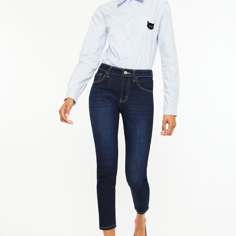Teegan High Rise Cropped Skinny Jeans - Official Kancan USA