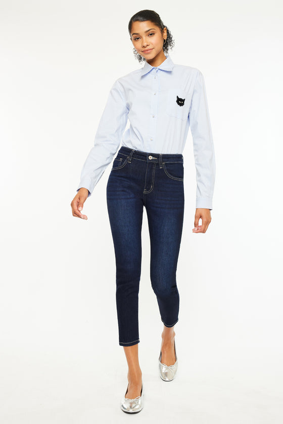 Teegan High Rise Cropped Skinny Jeans - Official Kancan USA