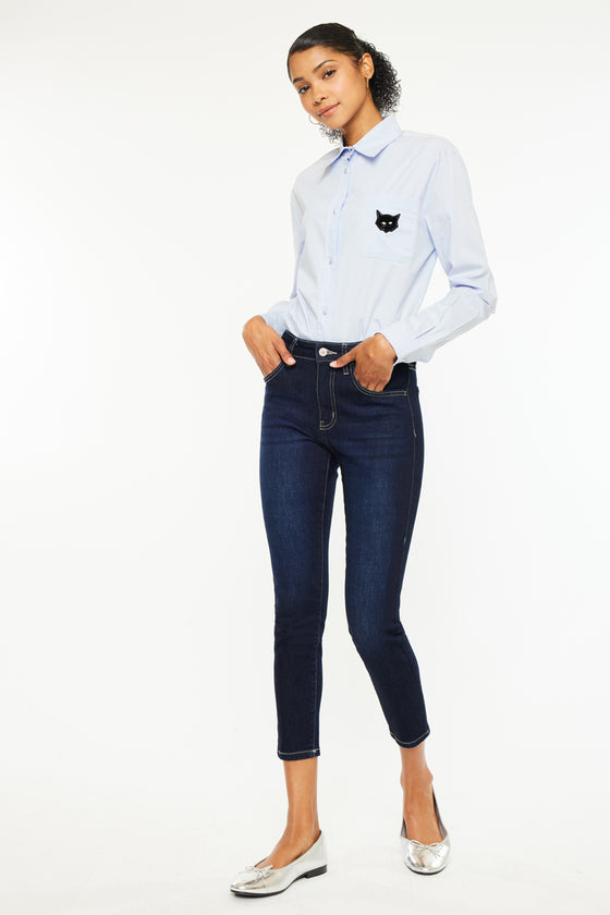 Teegan High Rise Cropped Skinny Jeans - Official Kancan USA