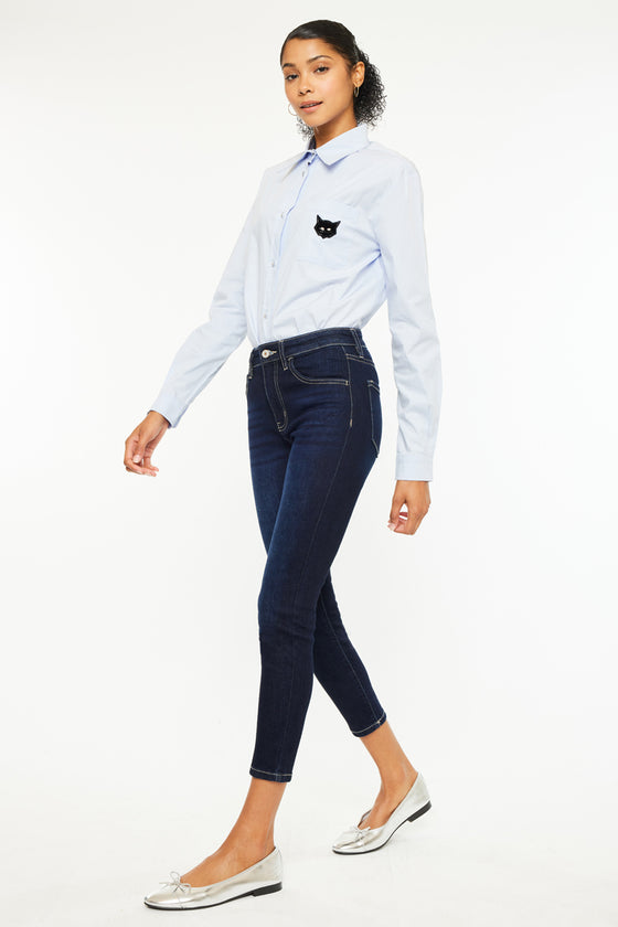Teegan High Rise Cropped Skinny Jeans - Official Kancan USA