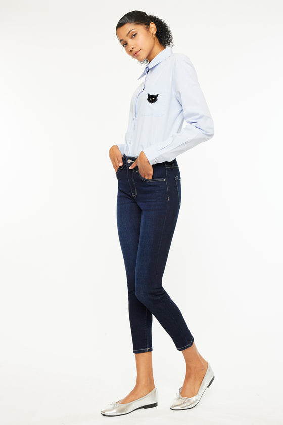 Teegan High Rise Cropped Skinny Jeans - Official Kancan USA
