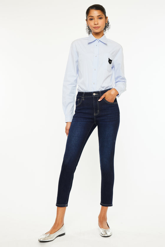 Teegan High Rise Cropped Skinny Jeans - Official Kancan USA