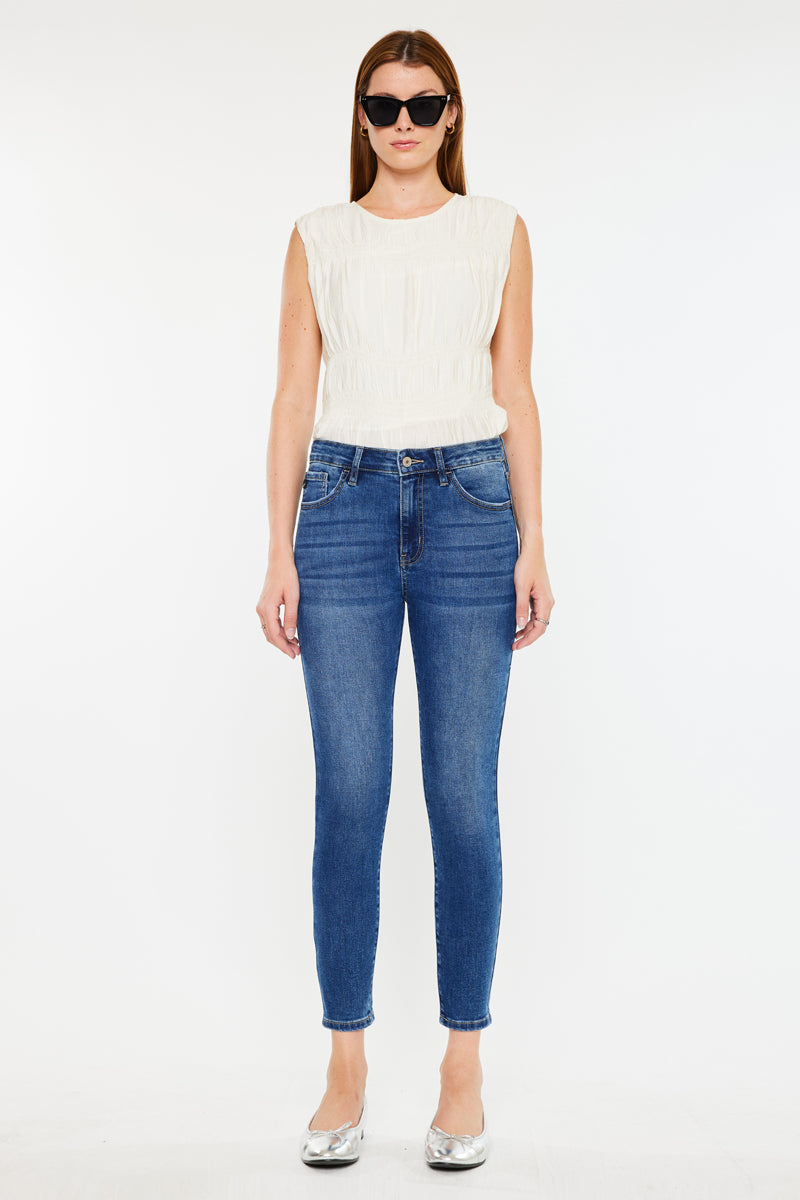 Teegan High Rise Cropped Skinny Jeans - Official Kancan USA