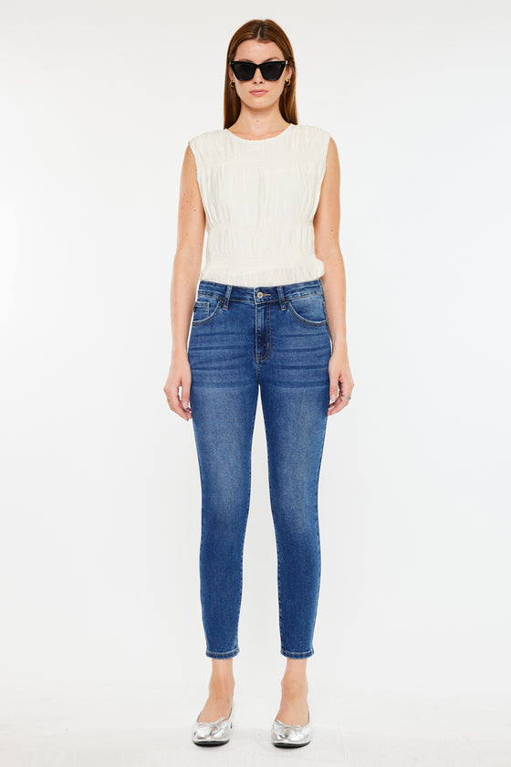 Teegan High Rise Cropped Skinny Jeans - Official Kancan USA