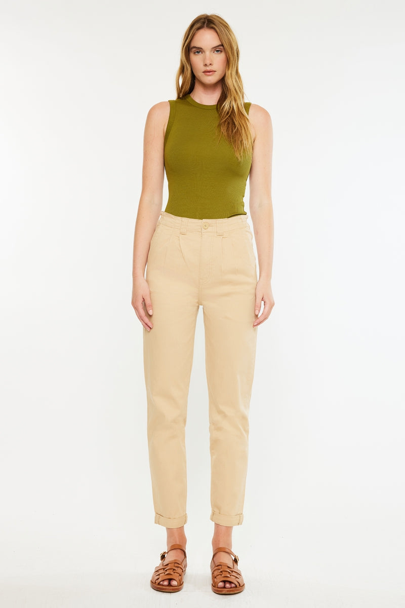 Cammie Ultra High Rise Khaki Pants - Official Kancan USA