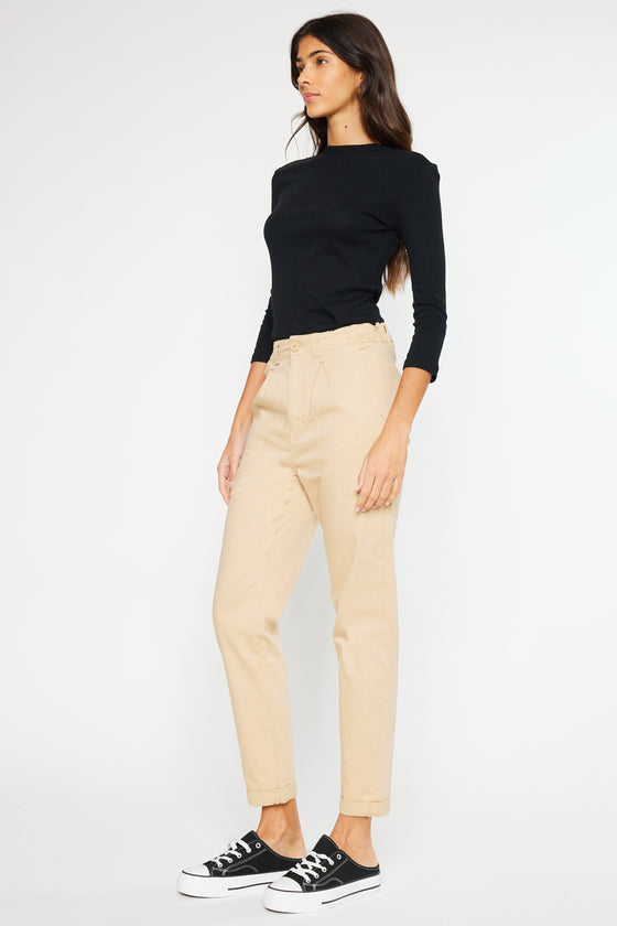 Cammie Ultra High Rise Khaki Pants - Official Kancan USA