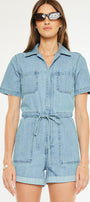 Mailene Sleeves Denim Romper - Official Kancan USA