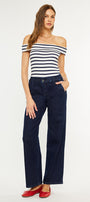 Kayla High Rise Trouser Wide Leg Jeans - Official Kancan USA