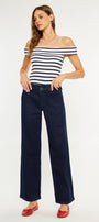 Kayla High Rise Trouser Wide Leg Jeans - Official Kancan USA