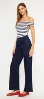 Kayla High Rise Trouser Wide Leg Jeans - Official Kancan USA
