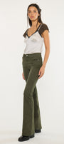 Olive High Rise Flare Jeans - Official Kancan USA