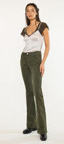Olive High Rise Flare Jeans - Official Kancan USA