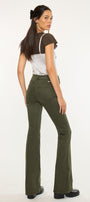 Olive High Rise Flare Jeans - Official Kancan USA