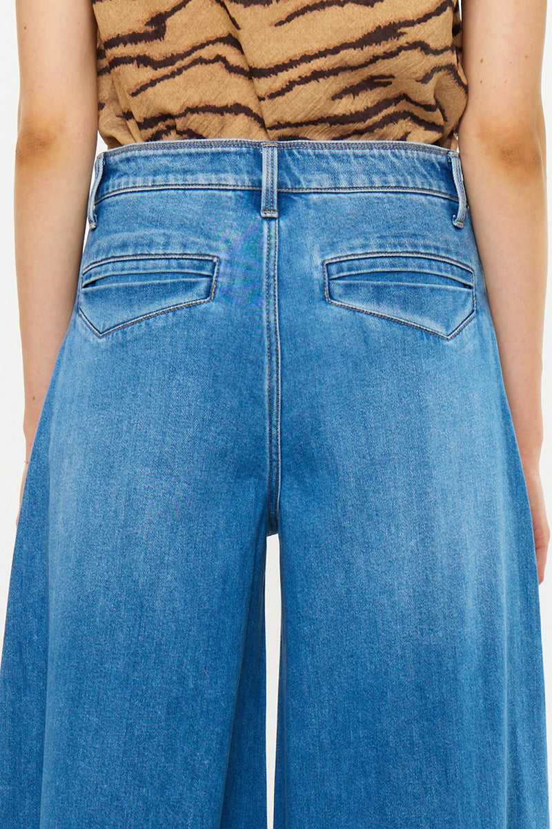 Claudine Mid Rise Wide Trouser