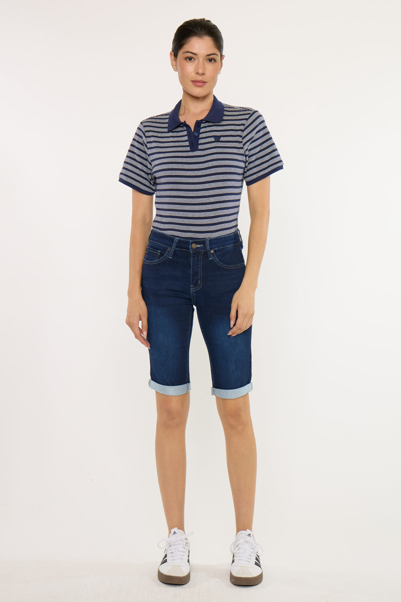 Blanco Essentials Mid Rise Bermuda Shorts - Official Kancan USA