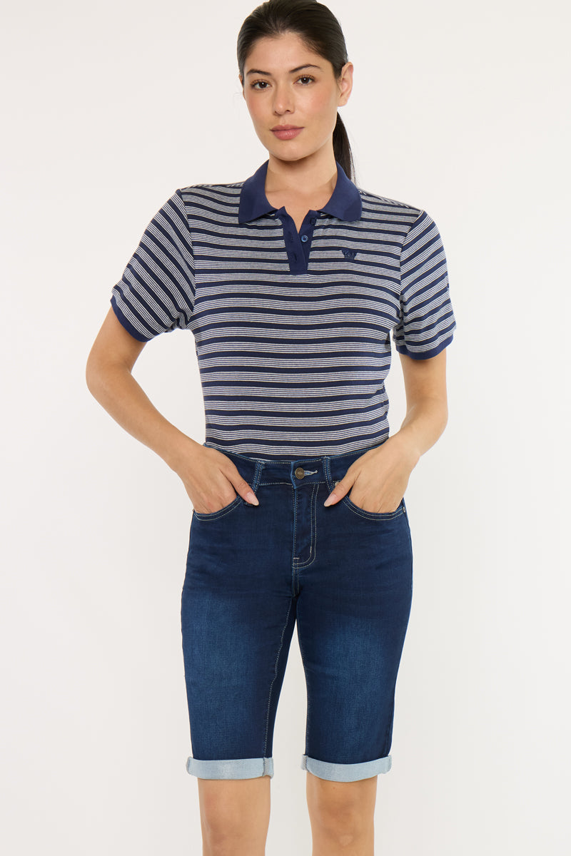 Blanco Essentials Mid Rise Bermuda Shorts - Official Kancan USA