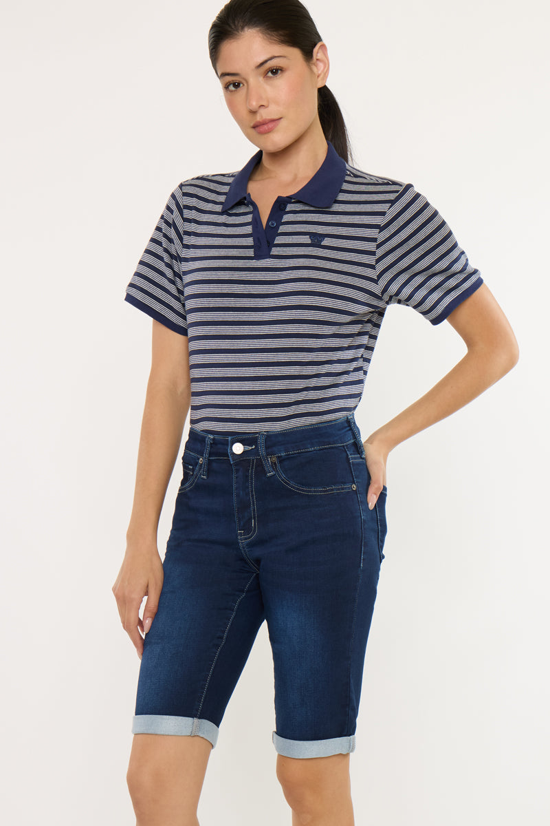 Blanco Essentials Mid Rise Bermuda Shorts - Official Kancan USA