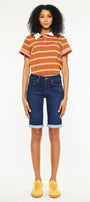 Blanco Mid Rise Bermuda Shorts - Official Kancan USA