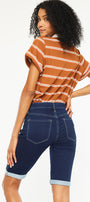 Blanco Mid Rise Bermuda Shorts - Official Kancan USA