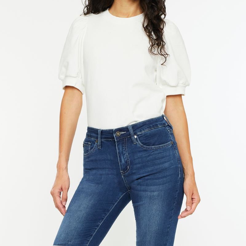 Blanco Mid Rise Bermuda Shorts - Official Kancan USA