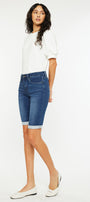 Blanco Mid Rise Bermuda Shorts - Official Kancan USA