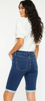 Blanco Mid Rise Bermuda Shorts - Official Kancan USA