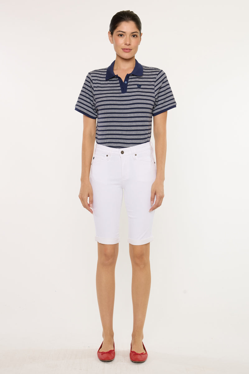 Berry Essentials Mid Rise Bermuda Shorts - Official Kancan USA